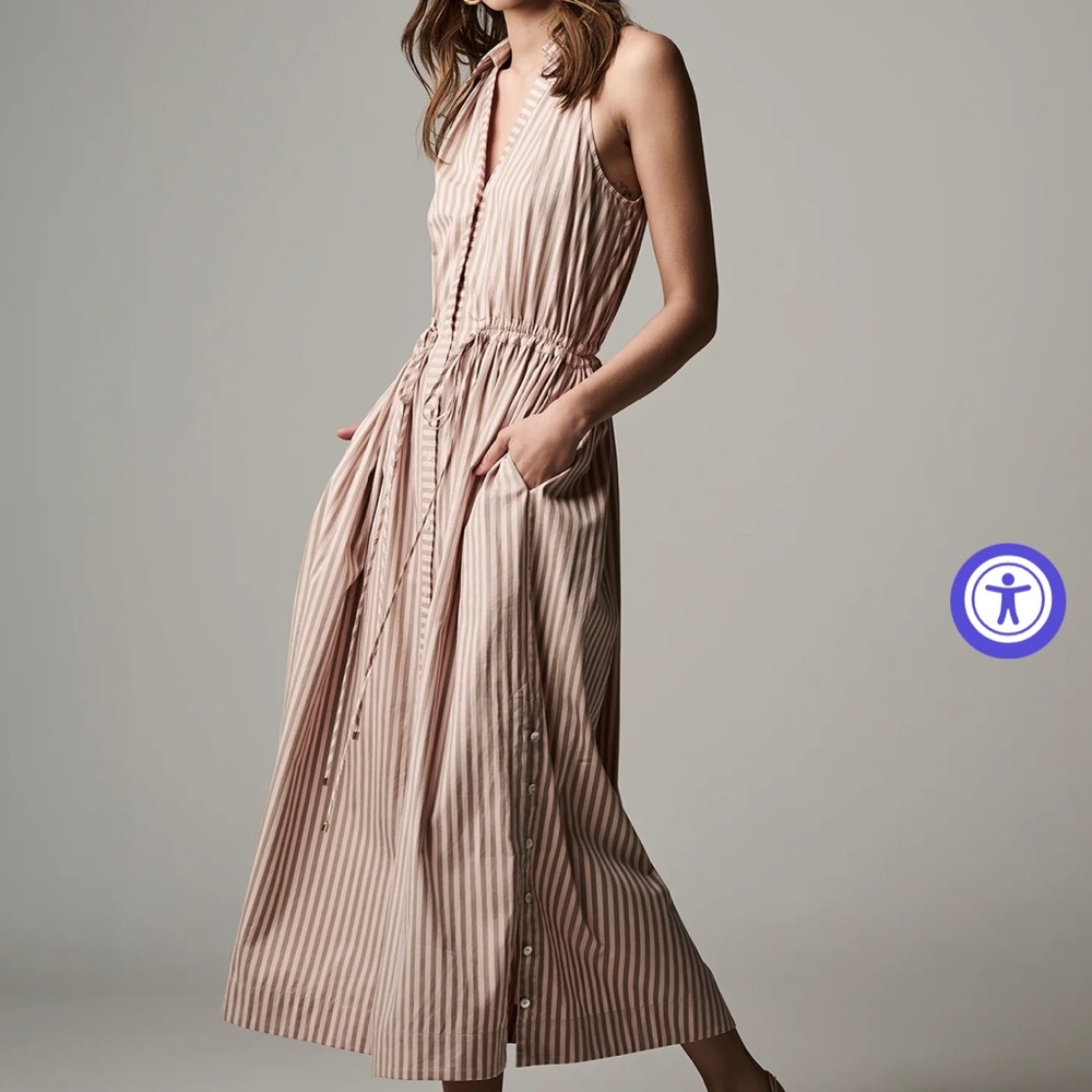 HEVRON Striped Maxi Dress in Pink